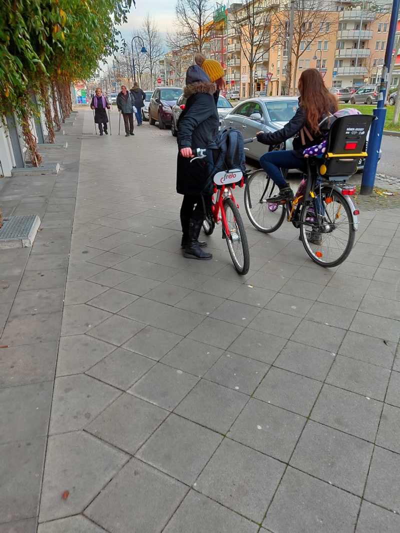 Rieselfeld people on pavement Rieselfeld people on pavement