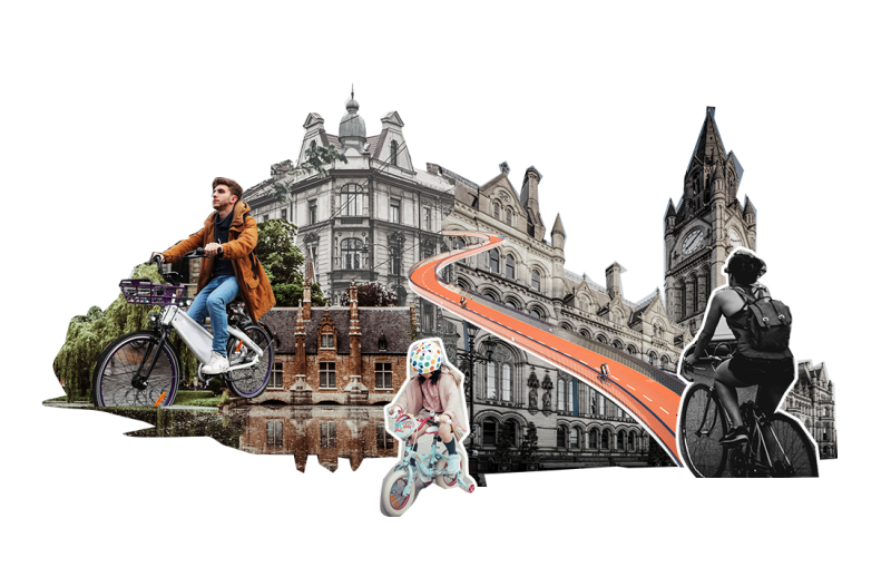 Cycle snake collage Cycle snake collage